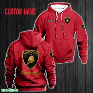 Custom Name Lamborghini 3D Hoodie Red All OVer Print For Men Women Gift Christmas 2024 - Custom Name Lamborghini 3D Hoodie Red All OVer Print For Men Gift Christmas 2024
