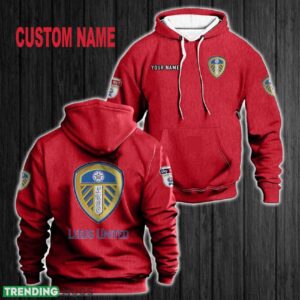 Custom Name Leeds United F.C 3D Hoodie Red All OVer Print For Men Women Gift Christmas 2024 - Custom Name Leeds United F.C 3D Hoodie Red All OVer Print For Men Gift Christmas 2024