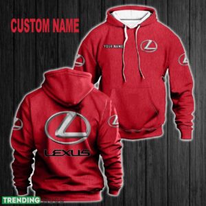 Custom Name Lexus 3D Hoodie Red All OVer Print For Men Women Gift Christmas 2024 - Custom Name Lexus 3D Hoodie Red All OVer Print For Men Gift Christmas 2024