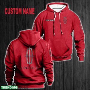 Custom Name Lincoln 3D Hoodie Red All OVer Print For Men Women Gift Christmas 2024 - Custom Name Lincoln 3D Hoodie Red All OVer Print For Men Gift Christmas 2024