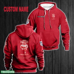 Custom Name Lincoln City F.C 3D Hoodie Red All OVer Print For Men Women Gift Christmas 2024 - Custom Name Lincoln City F.C 3D Hoodie Red All OVer Print For Men Gift Christmas 2024