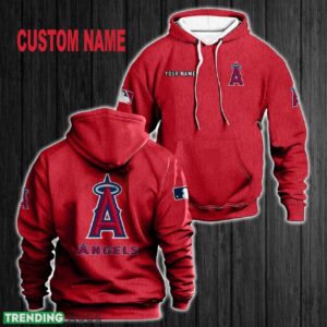 Custom Name Los Angeles Angels 3D Hoodie Red All OVer Print For Men Women Gift Christmas 2024 - Custom Name Los Angeles Angels 3D Hoodie Red All OVer Print For Men Gift Christmas 2024