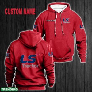 Custom Name LS Tractor 3D Hoodie Red All OVer Print For Men Women Gift Christmas 2024 - Custom Name LS Tractor 3D Hoodie Red All OVer Print For Men Gift Christmas 2024