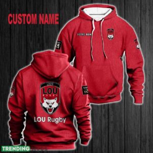 Custom Name Lyon OU 3D Hoodie Red All OVer Print For Men Women Gift Christmas 2024 - Custom Name Lyon OU 3D Hoodie Red All OVer Print For Men Gift Christmas 2024