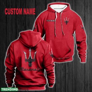 Custom Name Maserati 3D Hoodie Red All OVer Print For Men Women Gift Christmas 2024 - Custom Name Maserati 3D Hoodie Red All OVer Print For Men Gift Christmas 2024