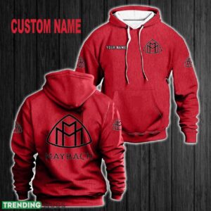 Custom Name Maybach 3D Hoodie Red All OVer Print For Men Women Gift Christmas 2024 - Custom Name Maybach 3D Hoodie Red All OVer Print For Men Gift Christmas 2024