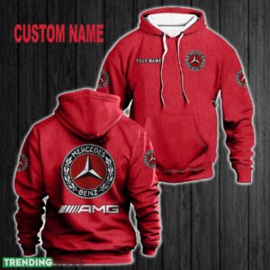 Custom Name Mercedes AMG Season 3D Hoodie Red All OVer Print For Men Women Gift Christmas 2024 - Custom Name Mercedes_AMG 3D Hoodie Red All OVer Print For Men Gift Christmas 2024