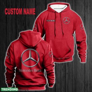 Custom Name Mercedes Benz Style 3D Hoodie Red All OVer Print For Men Women Gift Christmas 2024 - Custom Name Mercedes_Benz 3D Hoodie Red All OVer Print For Men Gift Christmas 2024
