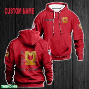 Custom Name Milton Keynes Dons 3D Hoodie Red All OVer Print For Men Women Gift Christmas 2024 - Custom Name Milton Keynes Dons 3D Hoodie Red All OVer Print For Men Gift Christmas 2024