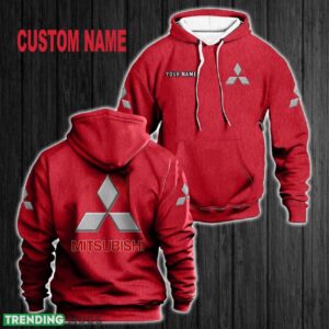 Custom Name Mitsubishi 3D Hoodie Red All OVer Print For Men Women Gift Christmas 2024 - Custom Name Mitsubishi 3D Hoodie Red All OVer Print For Men Gift Christmas 2024