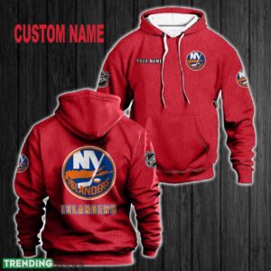 Custom Name New York Islanders 3D Hoodie Red All OVer Print For Men Women Gift Christmas 2024 - Custom Name New York Islanders 3D Hoodie Red All OVer Print For Men Gift Christmas 2024
