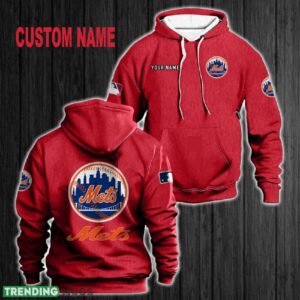 Custom Name New York Mets 3D Hoodie Red All OVer Print For Men Women Gift Christmas 2024 - Custom Name New York Mets 3D Hoodie Red All OVer Print For Men Gift Christmas 2024