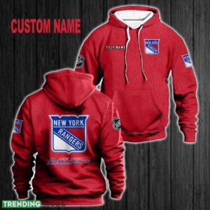 Custom Name New York Rangers 3D Hoodie Red All OVer Print For Men Women Gift Christmas 2024 - Custom Name New York Rangers 3D Hoodie Red All OVer Print For Men Gift Christmas 2024