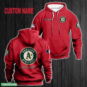 Custom Name Oakland Athletics 3D Hoodie Red All OVer Print For Men Women Gift Christmas 2024 - Custom Name Oakland Athletics 3D Hoodie Red All OVer Print For Men Gift Christmas 2024