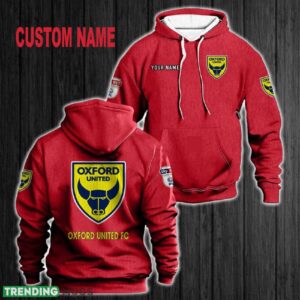 Custom Name Oxford United F.C 3D Hoodie Red All OVer Print For Men Women Gift Christmas 2024 - Custom Name Oxford United F.C 3D Hoodie Red All OVer Print For Men Gift Christmas 2024