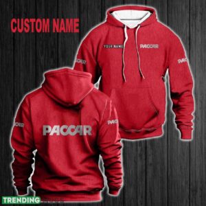 Custom Name Paccar 3D Hoodie Red All OVer Print For Men Women Gift Christmas 2024 - Custom Name Paccar 3D Hoodie Red All OVer Print For Men Gift Christmas 2024