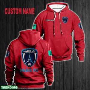 Custom Name Paris FC 3D Hoodie Red All OVer Print For Men Women Gift Christmas 2024 - Custom Name Paris FC 3D Hoodie Red All OVer Print For Men Gift Christmas 2024