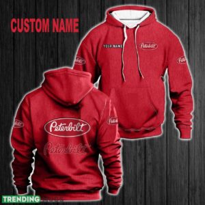 Custom Name Peterbilt 3D Hoodie Red All OVer Print For Men Women Gift Christmas 2024 - Custom Name Peterbilt 3D Hoodie Red All OVer Print For Men Gift Christmas 2024