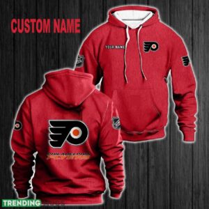 Custom Name Philadelphia Flyers 3D Hoodie Red All OVer Print For Men Women Gift Christmas 2024 - Custom Name Philadelphia Flyers 3D Hoodie Red All OVer Print For Men Gift Christmas 2024