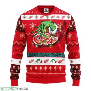 Detroit Red Wings Grinch Christmas Ugly Sweater 3D Christmas Sweater For Men Women Product Photo 1
