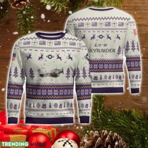 EA-1F Skyraider EA1F AOP Aircraft Ugly Christmas Sweater For Men And Women Purple Color Christmas Gift Product Photo 1