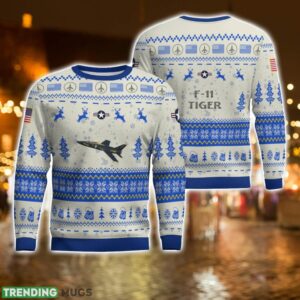 Grumman F-11 Tiger F11 All Printed AOP Aircraft Ugly Christmas Sweater For Men And Women Product Photo 1