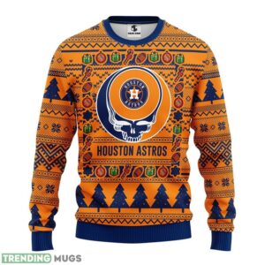 Houston Astros Grateful Dead Ugly Christmas Sweater Holiday Gift For Sport Fans Product Photo 1