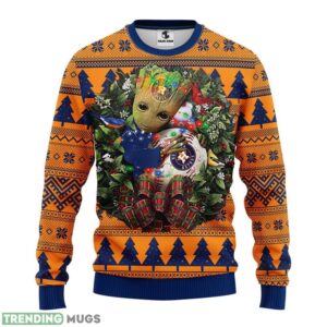Houston Astros Groot Hug Christmas Ugly Sweater 3D Christmas Sweater For Men Women Product Photo 1