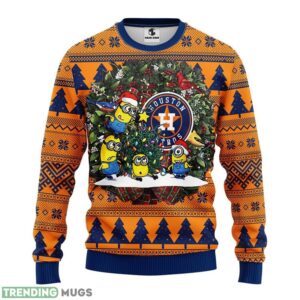 Houston Astros Minion Christmas Ugly Sweater 3D Christmas Sweater For Men Women 3D Sweater
