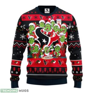 Houston Texans 12 Grinch Xmas Day Christmas Ugly Sweater 3D Christmas Sweater For Men Women Product Photo 1