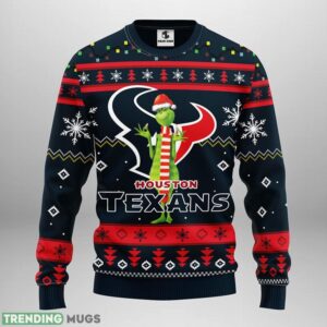Houston Texans Funny Grinch Christmas Ugly Sweater 3D Christmas Sweater For Men Women Product Photo 1