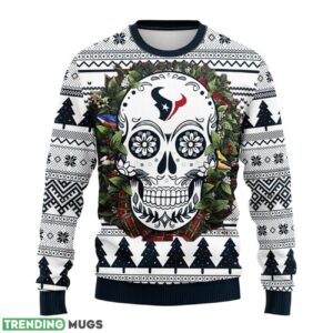 Houston Texans Skull Flower Ugly Ugly Christmas Sweater Special Christmas Gift Product Photo 1