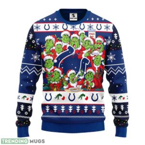 Indianapolis Colts 12 Grinch Xmas Day Ugly Christmas Sweater Special Christmas Gift 3D Sweater