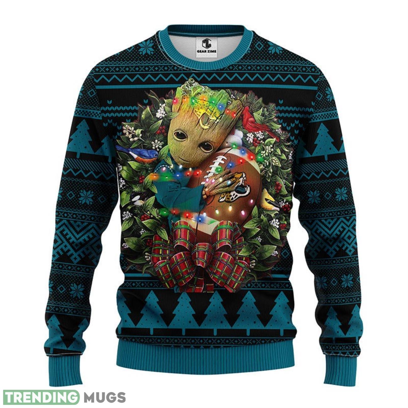 Jacksonville Jaguars Groot Hug Ugly Christmas Sweater Special Christmas Gift 3D Sweater Jacksonville Jaguars Groot Hug Ugly Christmas Sweater Special Christmas Gift 3D Sweater