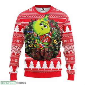 Kansas City Chiefs Grinch Hug Ugly Christmas Sweater Special Christmas Gift 3D Sweater