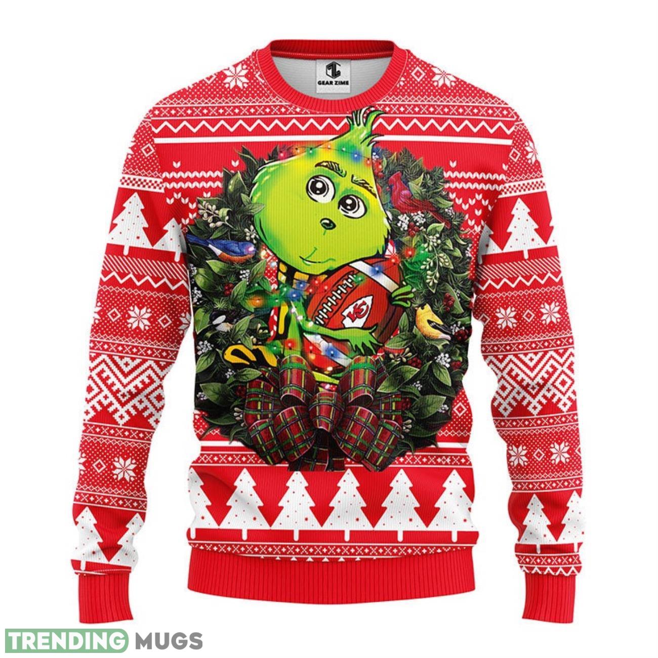 Kansas City Chiefs Grinch Hug Ugly Christmas Sweater Special Christmas Gift 3D Sweater Kansas City Chiefs Grinch Hug Ugly Christmas Sweater Special Christmas Gift 3D Sweater