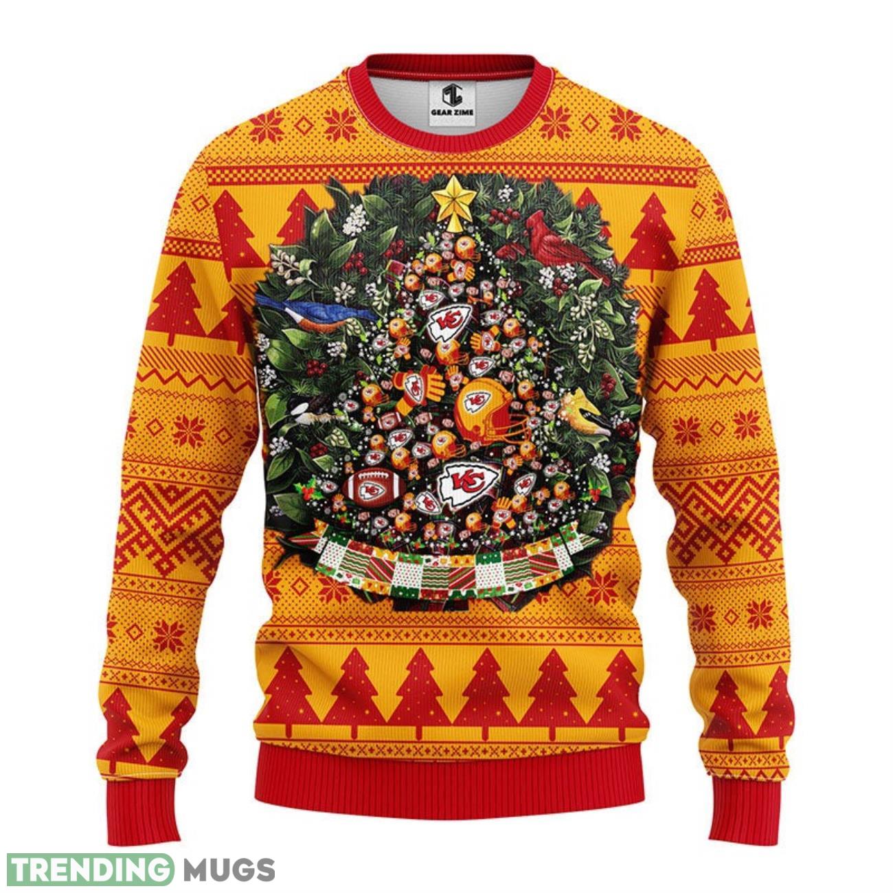 Kansas City Chiefs Tree Ball Ugly Christmas Sweater Special Christmas Gift 3D Sweater Kansas City Chiefs Tree Ball Ugly Christmas Sweater Special Christmas Gift 3D Sweater