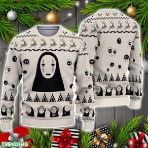 Kaonashi No Face So Cute Christmas Ugly Sweater Christmas Holiday Gift Product Photo 1