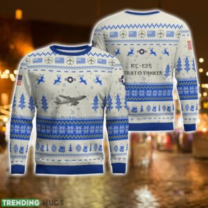 KC-135 Stratotanker KC135 All Printed AOP Aircraft Ugly Christmas Sweater For Men And Women Product Photo 1