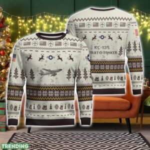 KC-135 Stratotanker KC135 Veteran Aircraft Ugly Christmas Sweater Christmas Gift Holiday Product Photo 1