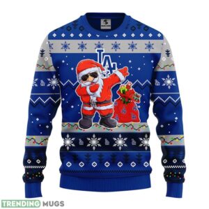 Los Angeles Dodgers Dabbing Santa Claus Ugly Christmas Sweater Special Christmas Gift Product Photo 1
