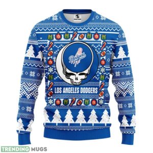Los Angeles Dodgers Grateful Dead Ugly Christmas Sweater men women Christmas Gift 3D Sweater