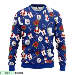 Los Angeles Dodgers Santa Claus Snowman Ugly Christmas Sweater Special Christmas Gift Sport Fans Christmas Gift 3D Sweater