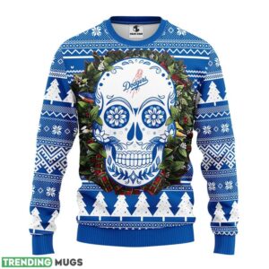 Los Angeles Dodgers Skull Flower Ugly Ugly Christmas Sweater Special Christmas Gift 3D Sweater