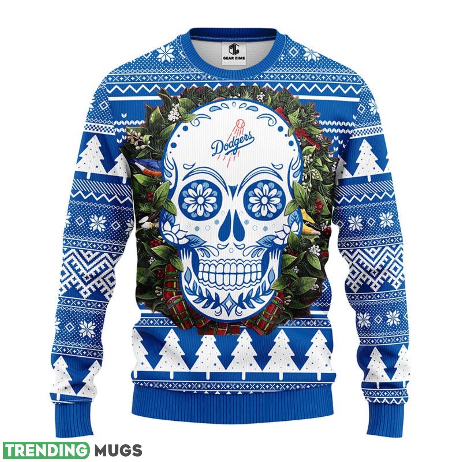 Los Angeles Dodgers Skull Flower Ugly Ugly Christmas Sweater Special Christmas Gift 3D Sweater Los Angeles Dodgers Skull Flower Ugly Ugly Christmas Sweater Special Christmas Gift 3D Sweater