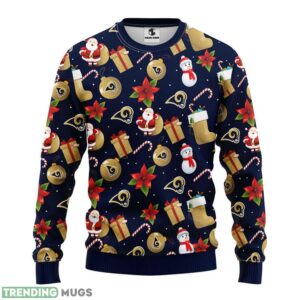 Los Angeles Rams Santa Claus Snowman Ugly Christmas Sweater Special Christmas Gift Sport Fans Christmas Gift Product Photo 1