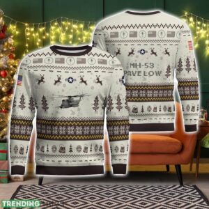 MH-53 Pave Low MH53 Veteran Aircraft Ugly Christmas Sweater Christmas Gift Holiday Product Photo 1
