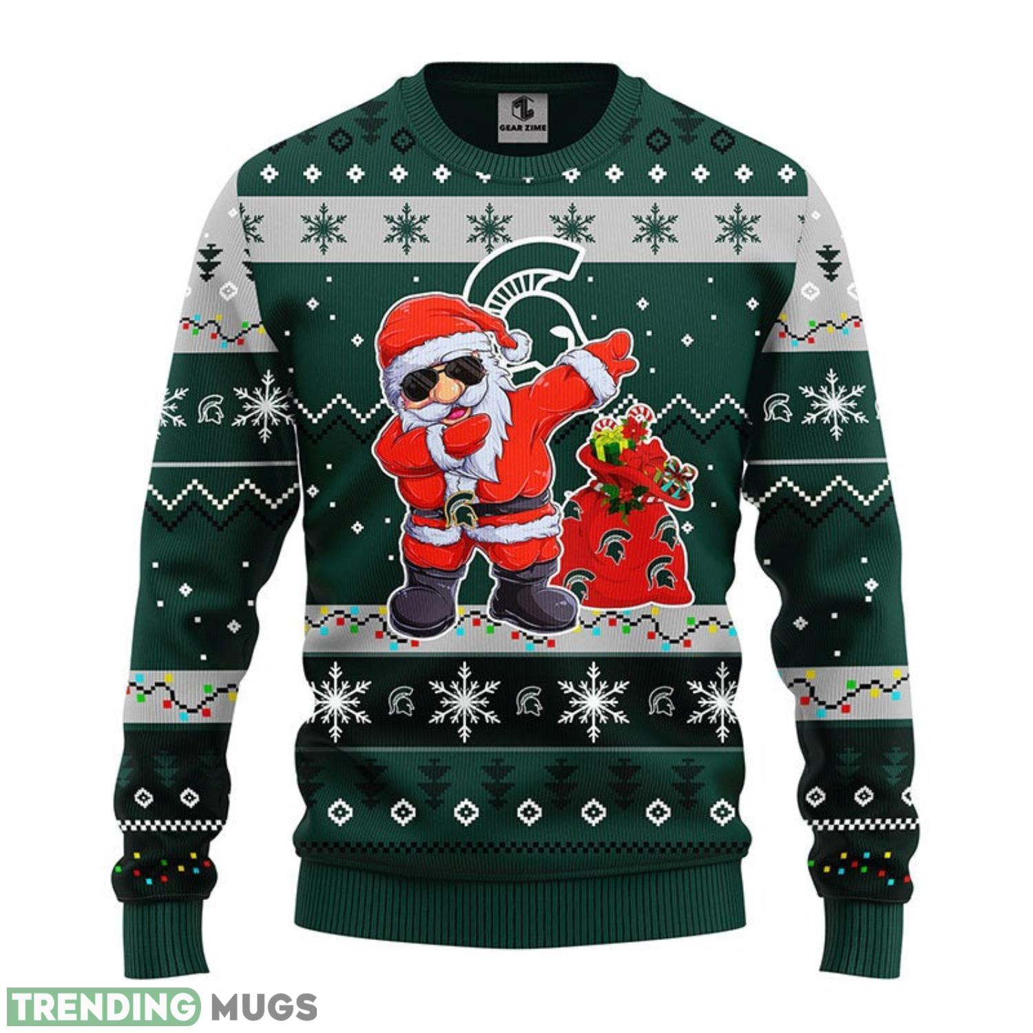 Michigan State Spartans Dabbing Santa Claus Christmas Ugly Sweater 3D Christmas Sweater For Men Women 3D Sweater Michigan State Spartans Dabbing Santa Claus Christmas Ugly Sweater 3D Christmas Sweater For Men Women 3D Sweater