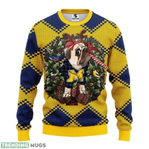 Michigan Wolverines Pub Dog Christmas Ugly Sweater 3D Christmas Sweater For Men Women Product Photo 1