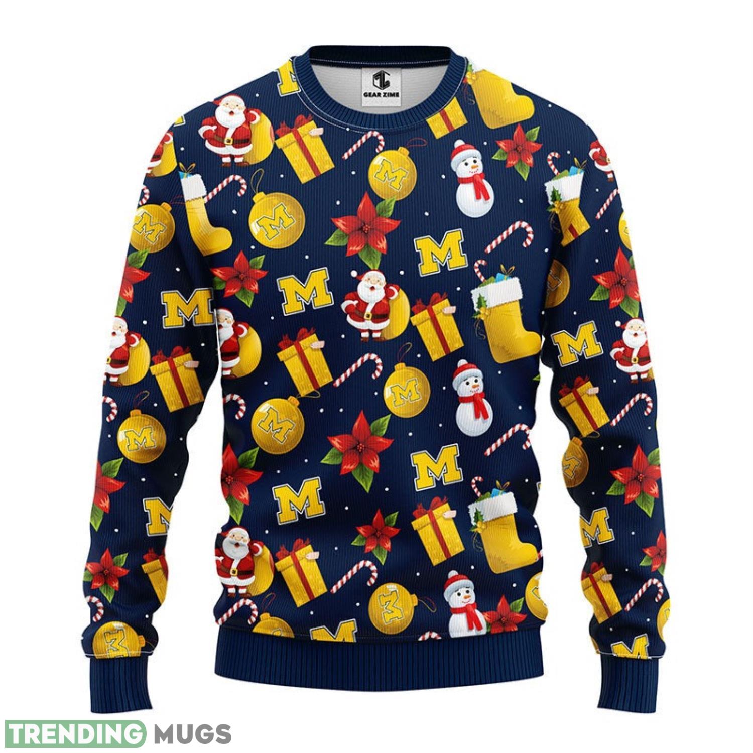 Michigan Wolverines Santa Claus Snowman Christmas Ugly Sweater 3D Christmas Sweater For Men Women 3D Sweater Michigan Wolverines Santa Claus Snowman Christmas Ugly Sweater 3D Christmas Sweater For Men Women 3D Sweater